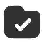 Folder Check SVG Icon